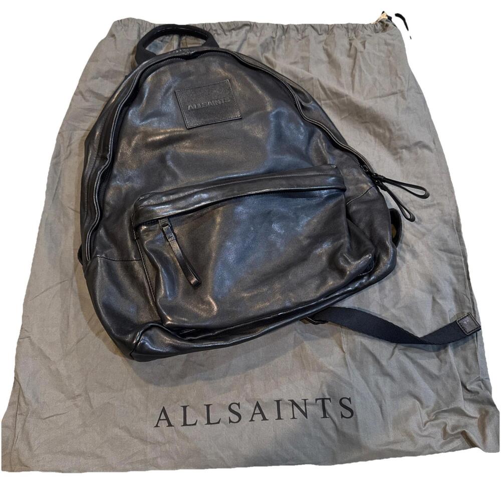 All Saints Men's Carabiner Backpack, Black, ONE Size - Picture 7 of 8